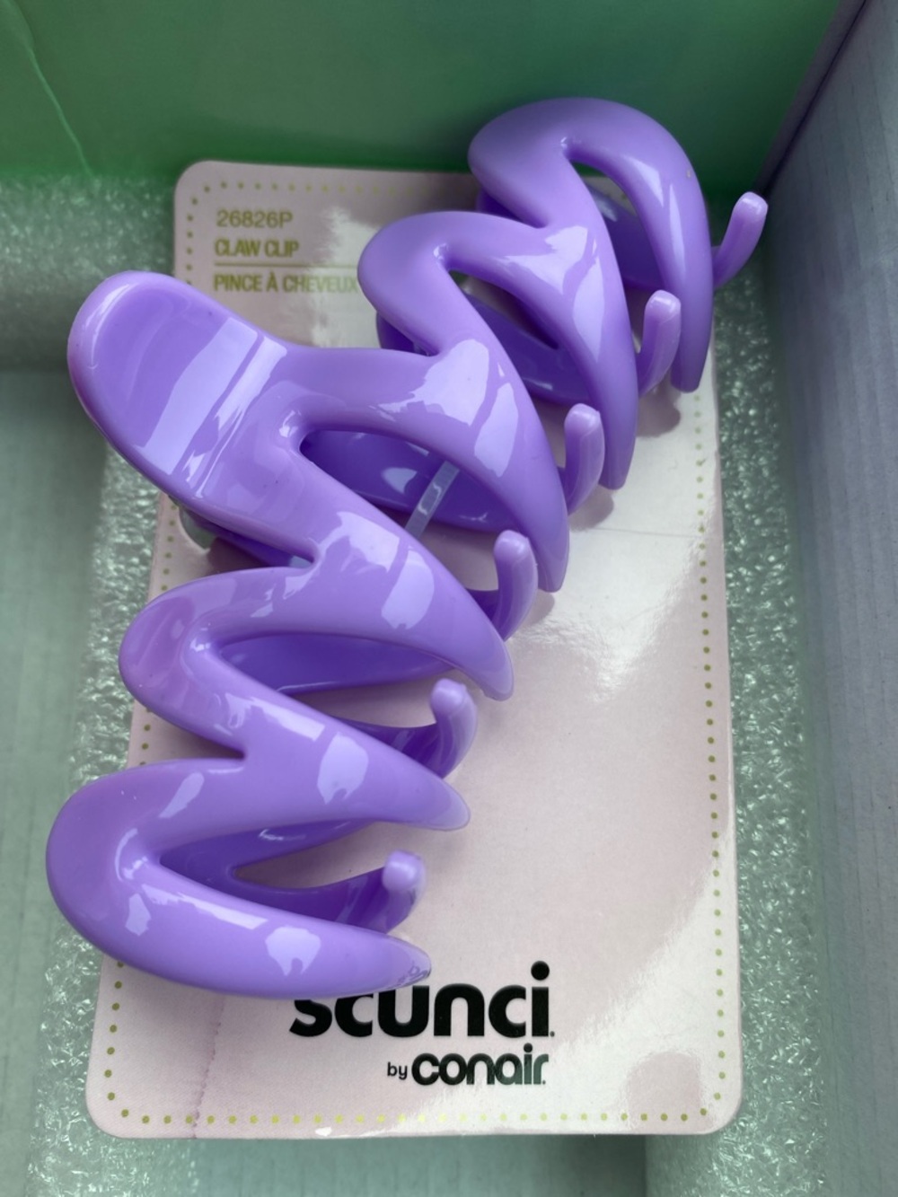 Conair Lavender Zig Zag Claw Hair Clip